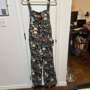 Floral Corduroy Lightweight Women’s Jumpsuit/ Overall